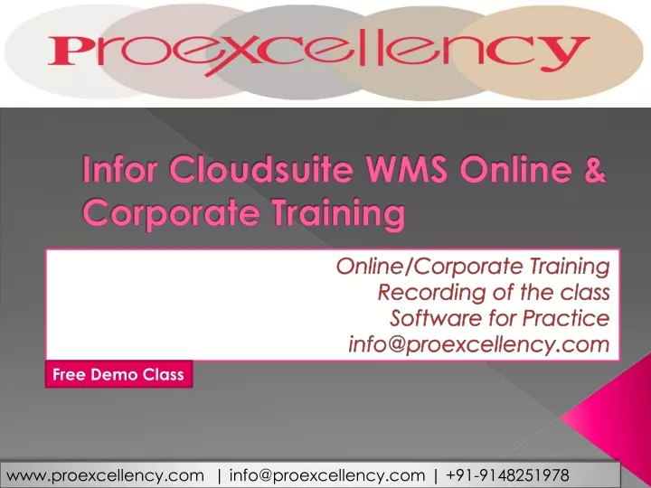 infor cloudsuite wms online corporate training