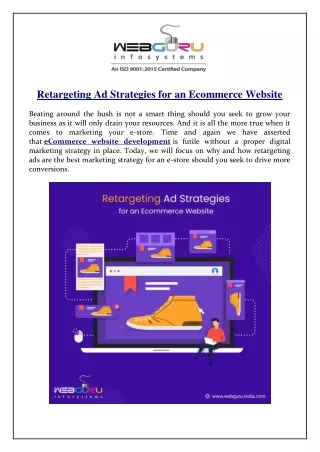 retargeting ad strategies for an ecommerce website