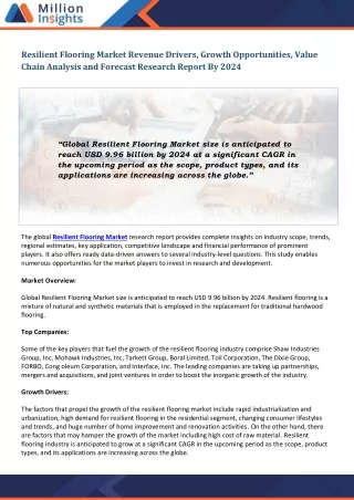 resilient flooring market revenue drivers growth
