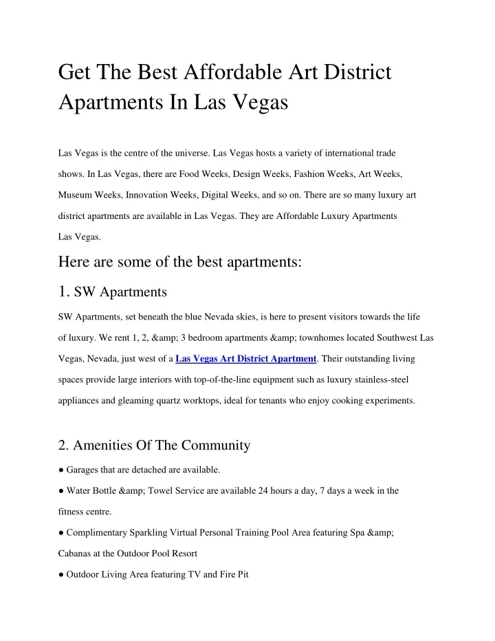 get the best affordable art district apartments