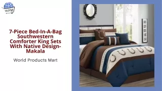 Buy 7-Piece Bed-In-A-Bag Southwestern Comforter Sets - World Products Mart
