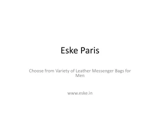 Eske Paris - Leather Messenger Bags