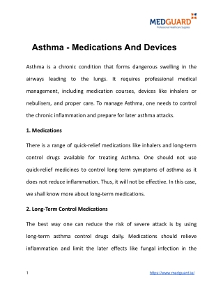 asthma medications and devices