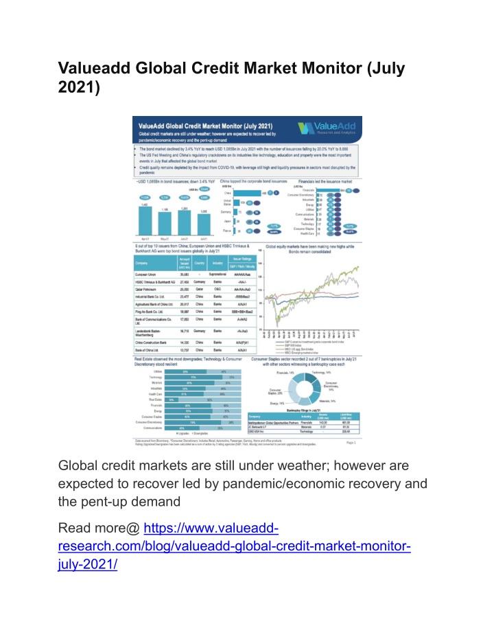 valueadd global credit market monitor july 2021