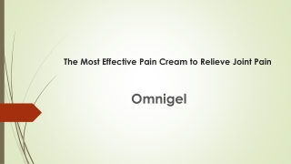 The Most Effective Pain Cream to Relieve Joint Pain