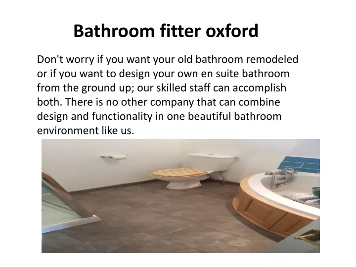 bathroom fitter oxford