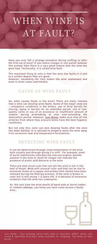 When wine is at fault
