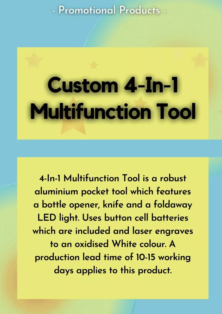 4 in 1 multifunction tool is a robust aluminium