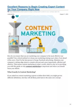 Creating Expert Content for Your Company