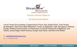 presents a research report on ac power sources