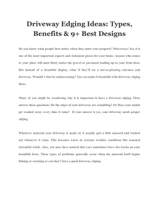 driveway edging ideas types benefits 9 best