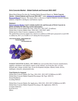 orris concrete market global outlook and forecast