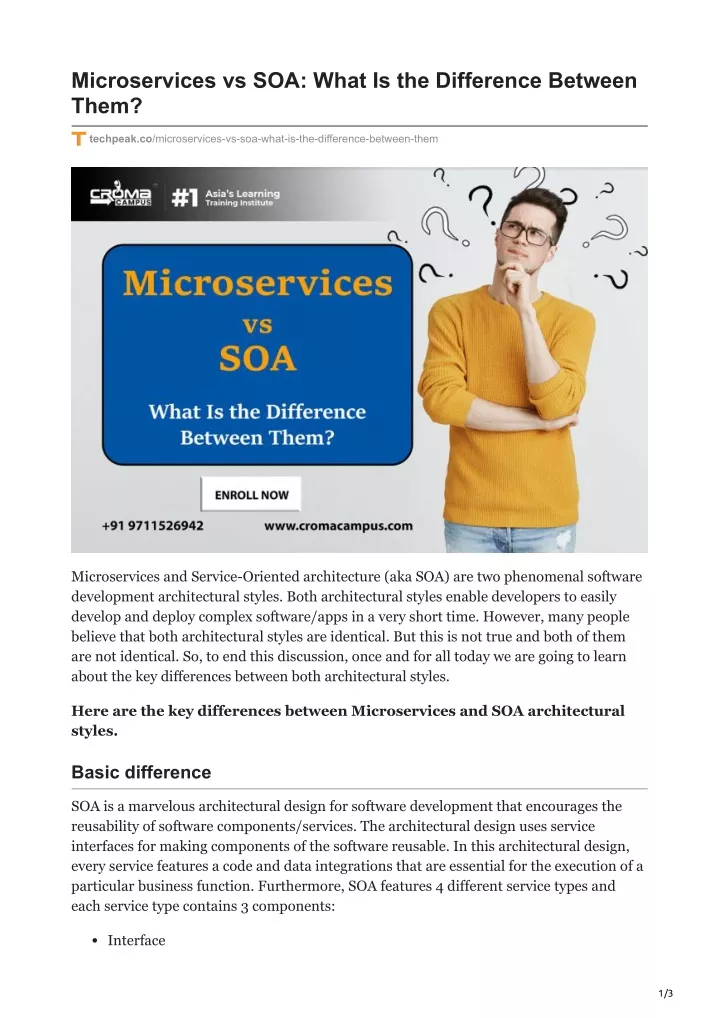 microservices vs soa what is the difference