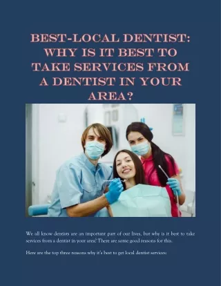 we all know dentists are an important part