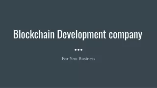 blockchain development company
