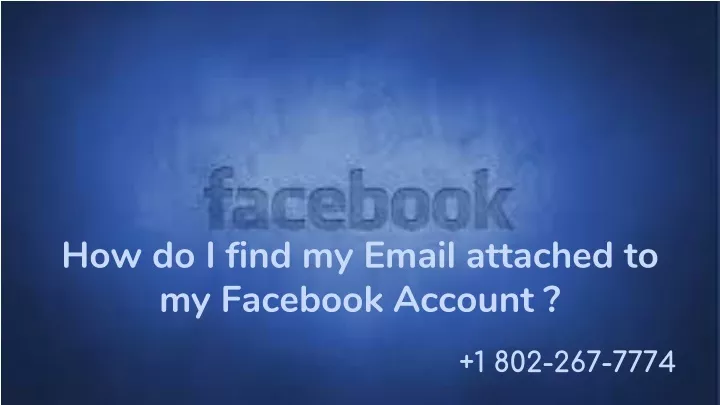 what email is attached to my facebook account