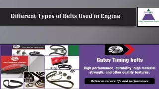 different types of belts used in engine