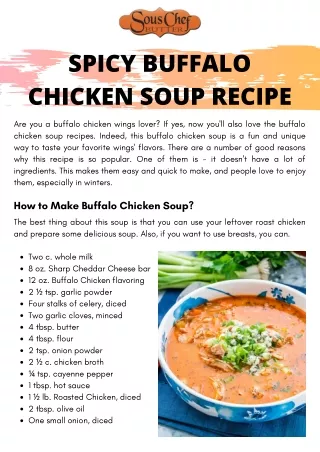 Spicy Buffalo Chicken Soup Recipe