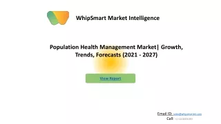 Population Health Management Market  | Growth, Trends, and Forecast (2021 - 2027