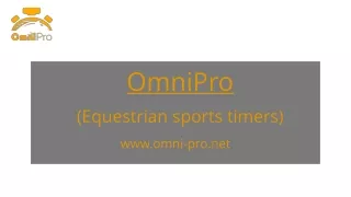 Equestrian sports timers - OmniPro | Norway