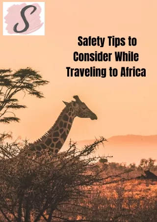 Safety Tips to Consider While Traveling to Africa