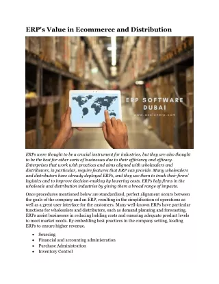 erp s value in ecommerce and distribution