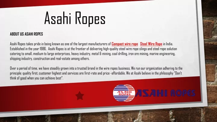 asahi ropes