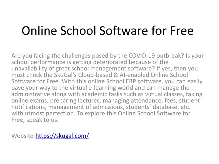 online school software for free