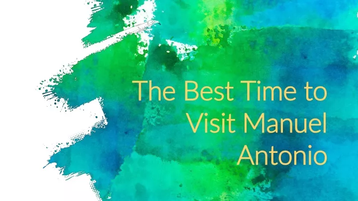 the best time to visit manuel antonio