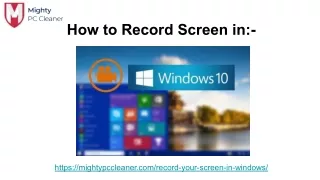 How to record screen in Windows 10