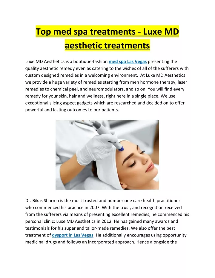 top med spa treatments luxe md aesthetic