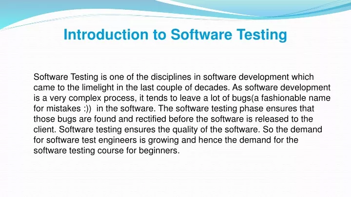 introduction to software testing