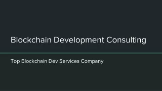 blockchain development consulting