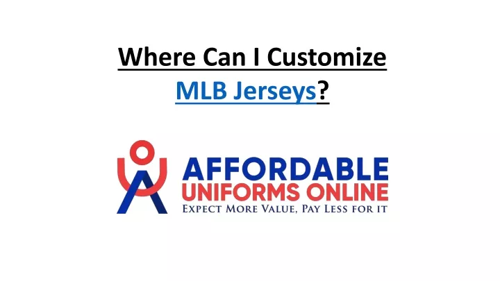 where can i customize mlb jerseys