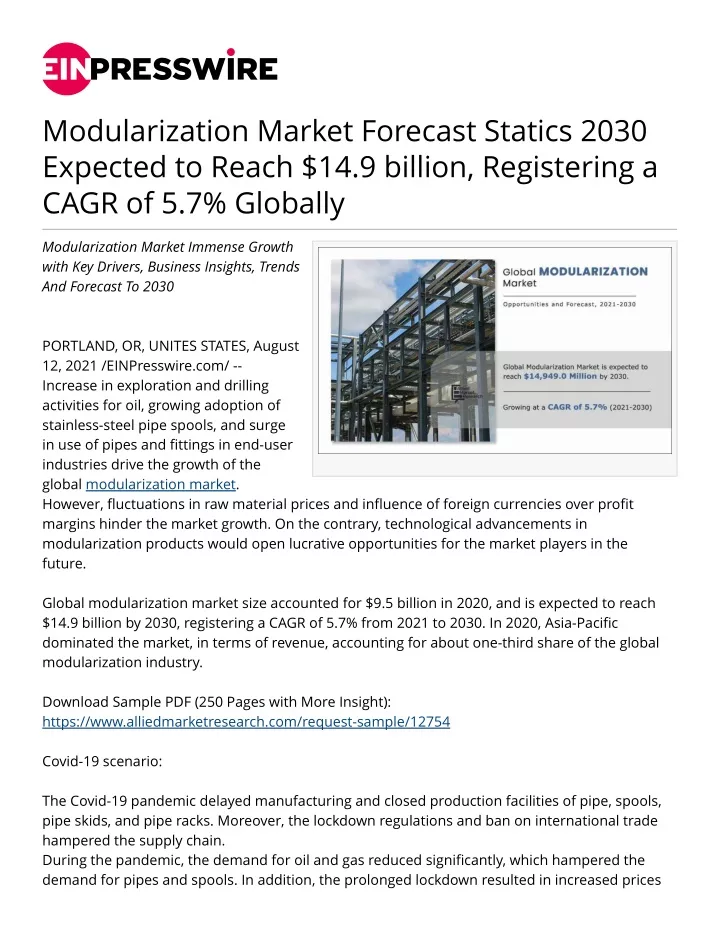 modularization market forecast statics 2030