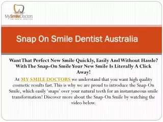 Snap On Smile Dentist Parramatta