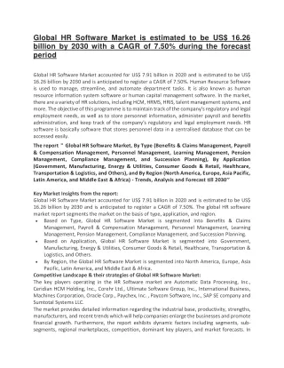 global hr software market is estimated