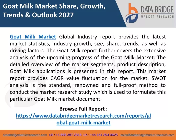 goat milk market share growth trends outlook 2027
