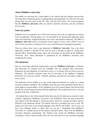 about middlesex university