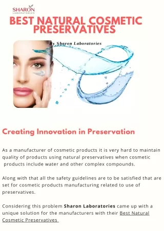 Best Natural Cosmetic Preservatives