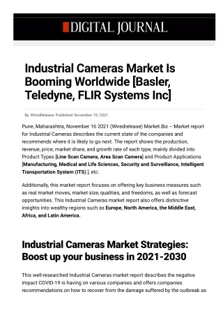 Industrial Cameras Market