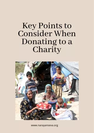 Key Points to Consider When Donating to a Charity