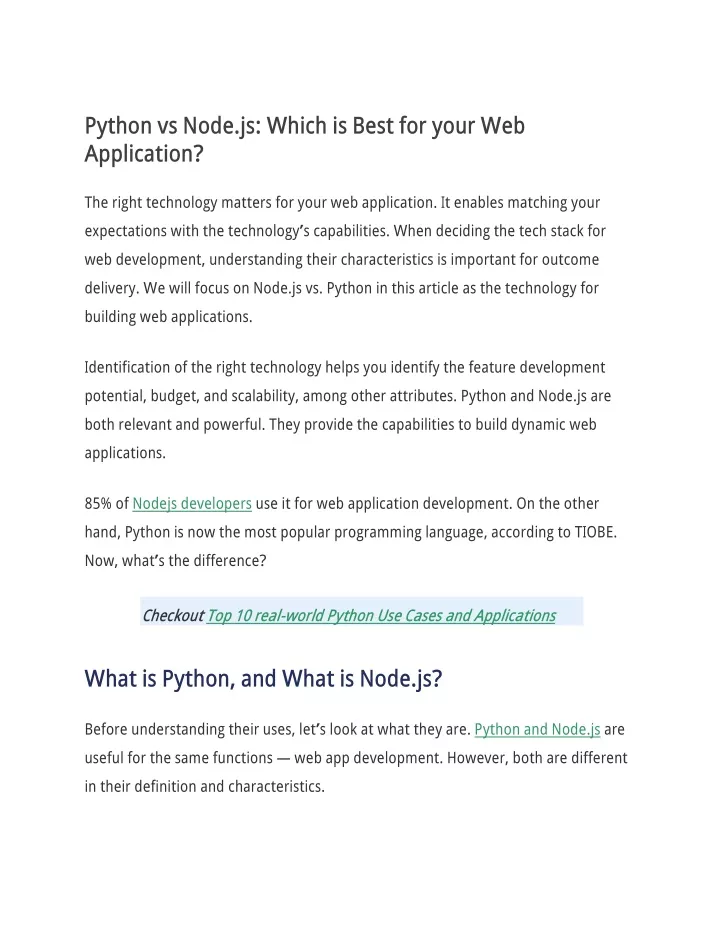 python vs node js which is best for your