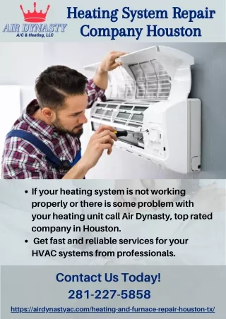 Heating System Repair Company Houston | Available 24/7 - Air Dynasty