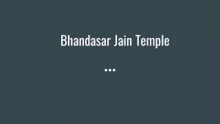 bhandasar jain temple