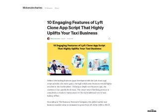 10 Engaging Features of Lyft Clone App Script That Highly Uplifts Your Taxi