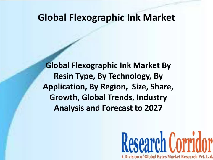 global flexographic ink market