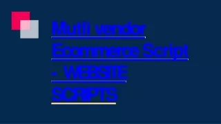 mutli vendor ecommerce script website scripts
