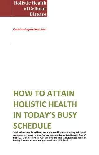 How to Attain Holistic Health in Today’s Busy Schedule