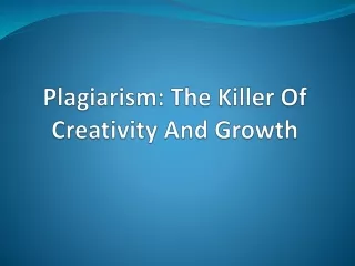 Plagiarism Deserves To Be Punished